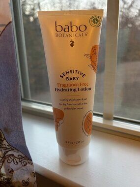 Babo Botanicals Sensitive Baby Fragrance Free Hydrating Lotion 8 fl oz Shea Oat